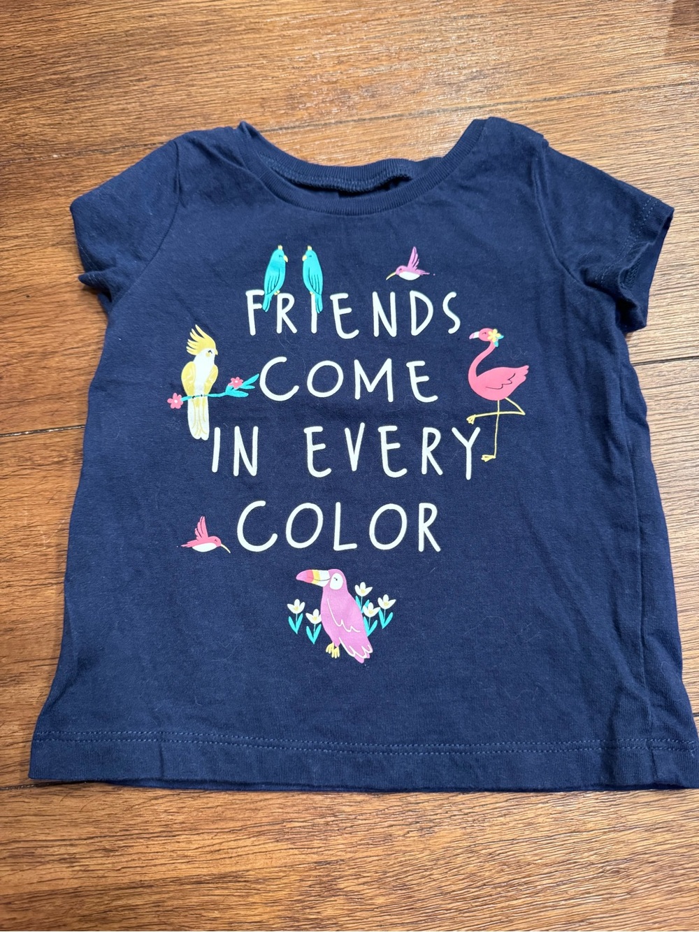 Carter's Navy Short Sleeve Tee with Colorful Birds